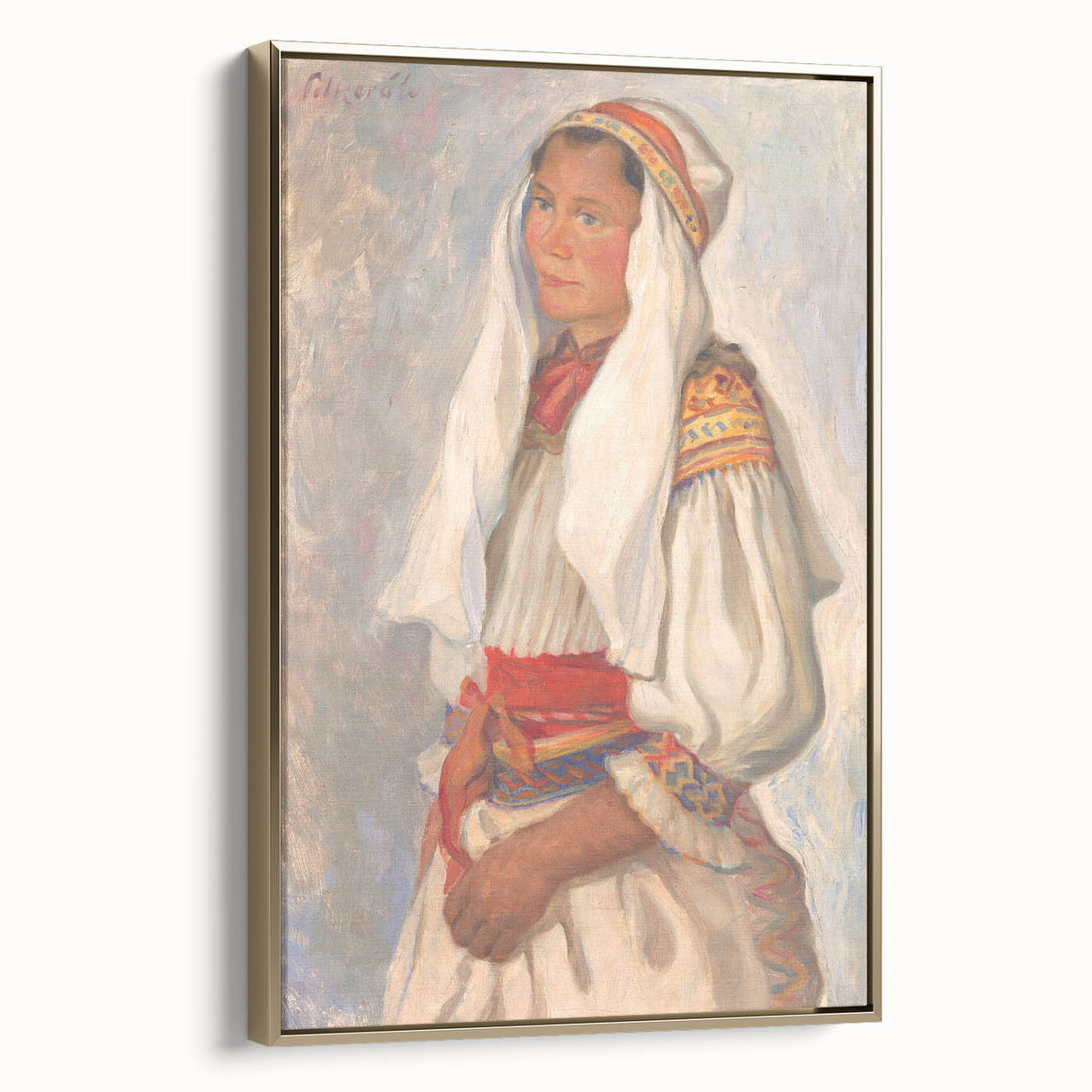 Modern Wall Art - Vibrant Portrait of Elegance in Minimalist Style