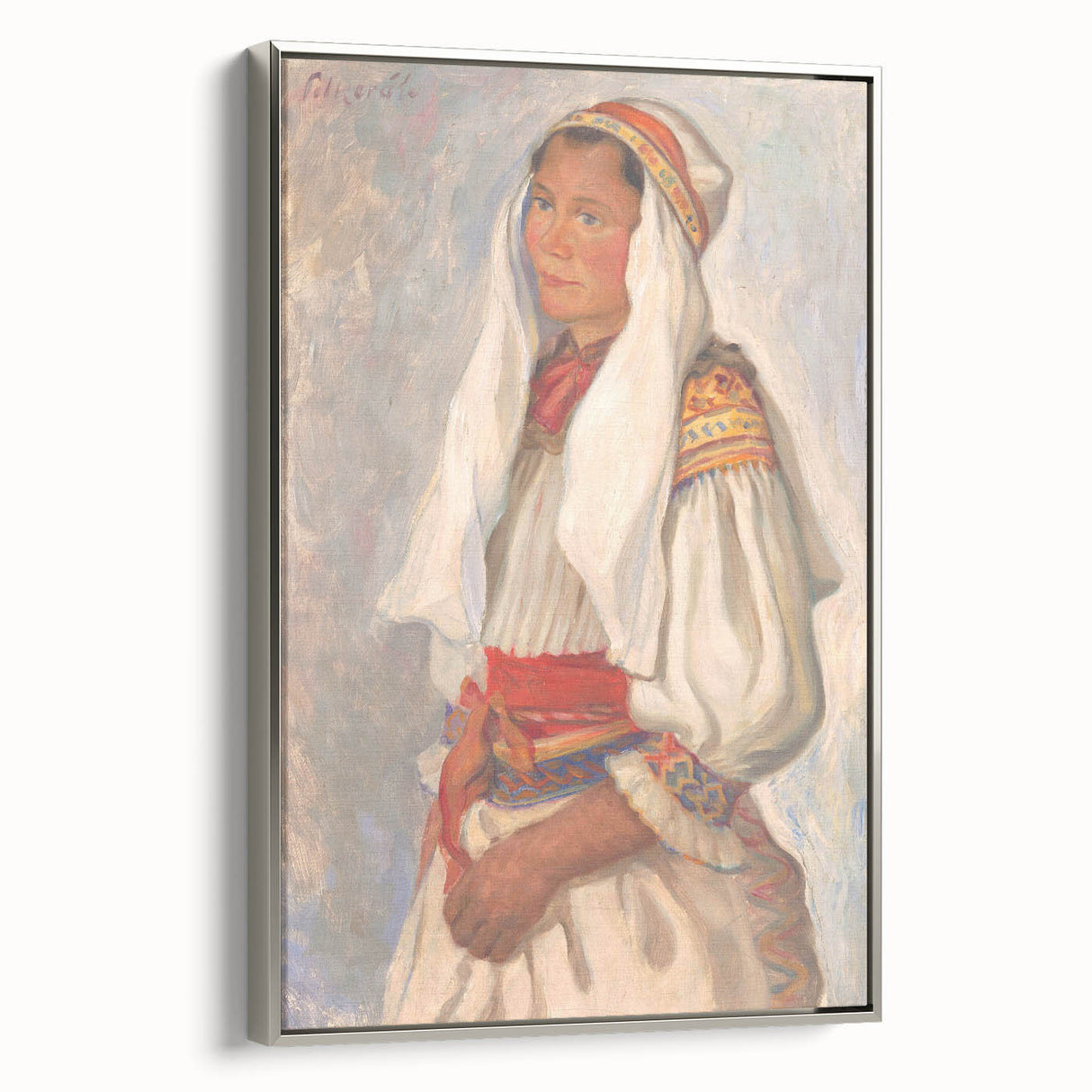 Modern Wall Art - Vibrant Portrait of Elegance in Minimalist Style
