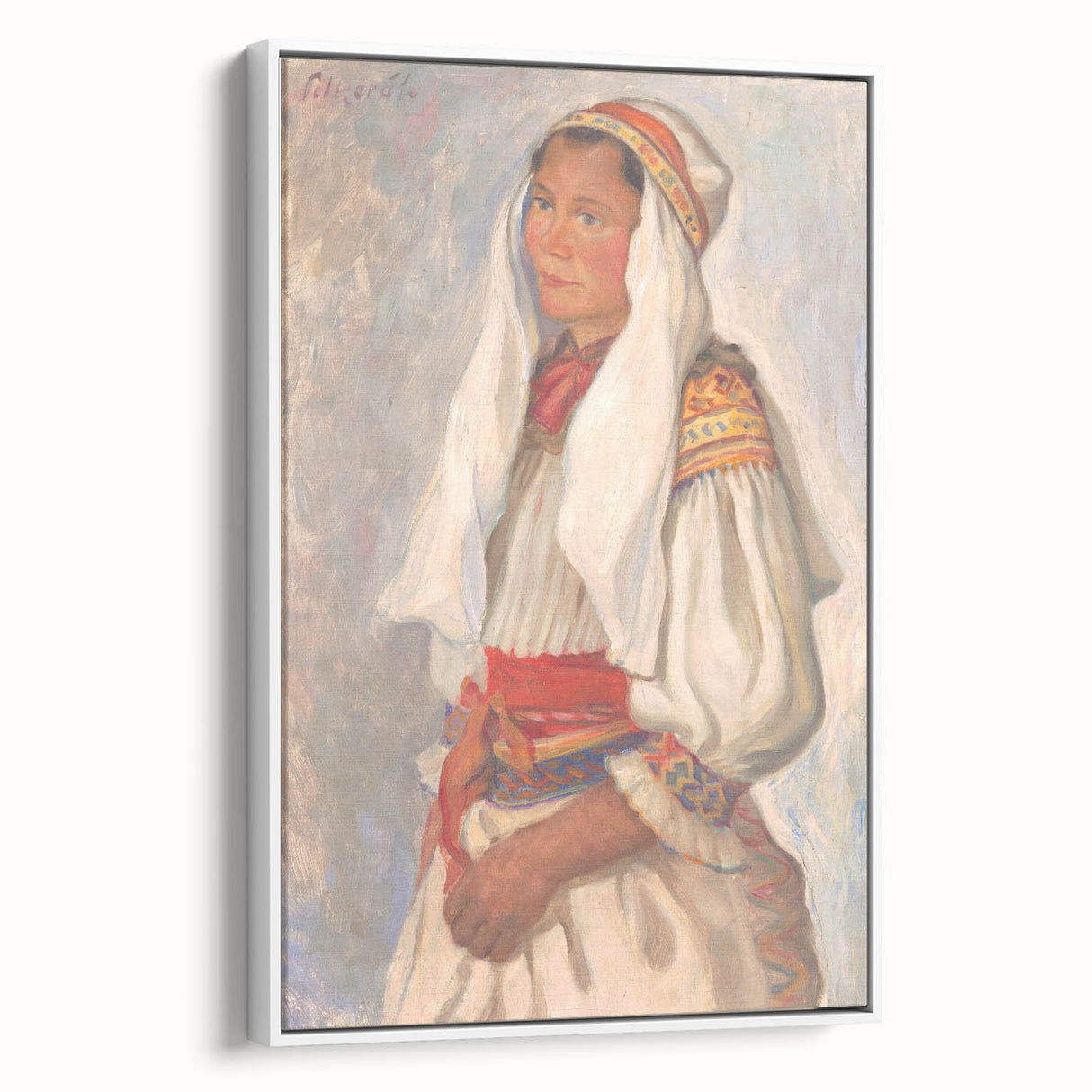 Modern Wall Art - Vibrant Portrait of Elegance in Minimalist Style