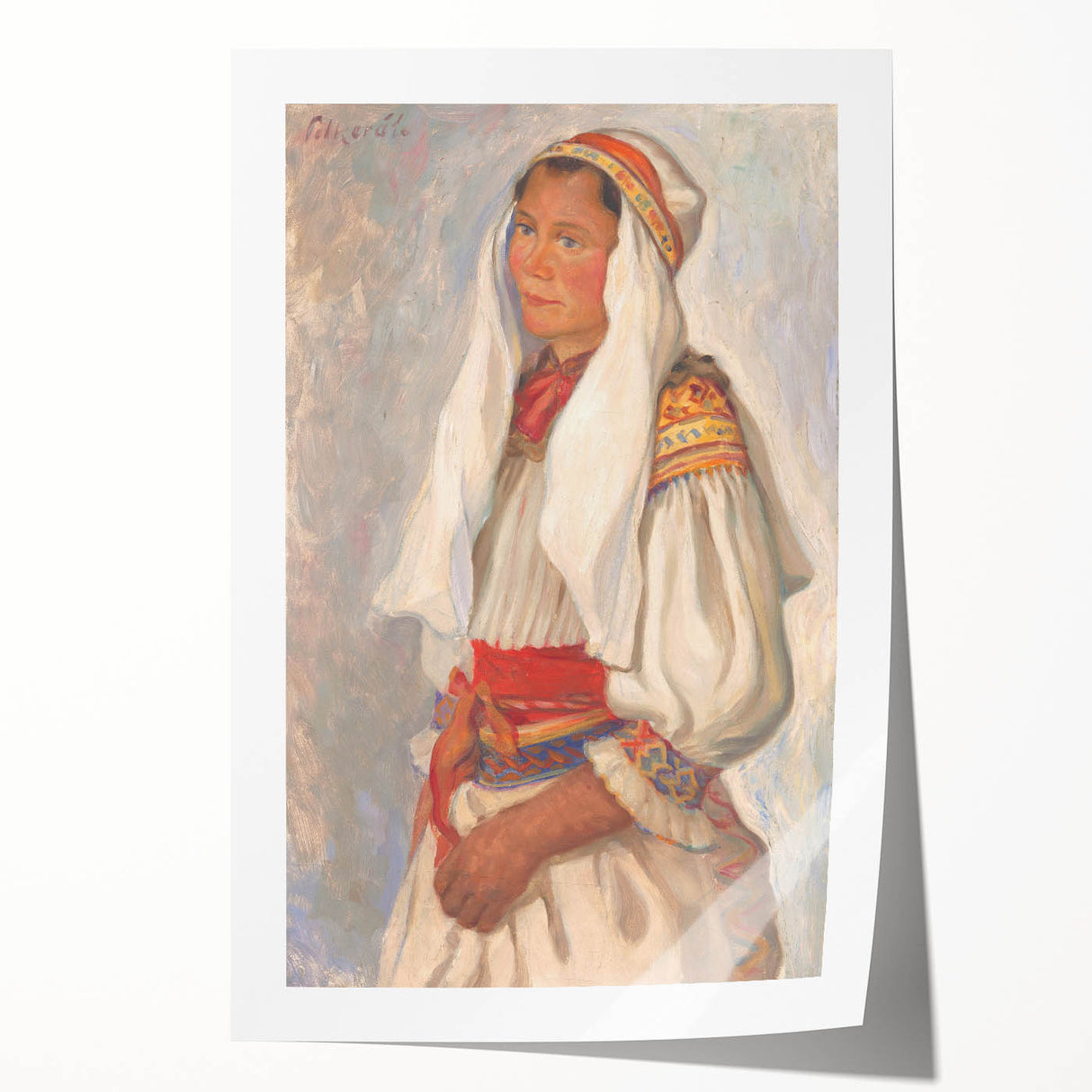 Modern Wall Art - Vibrant Portrait of Elegance in Minimalist Style