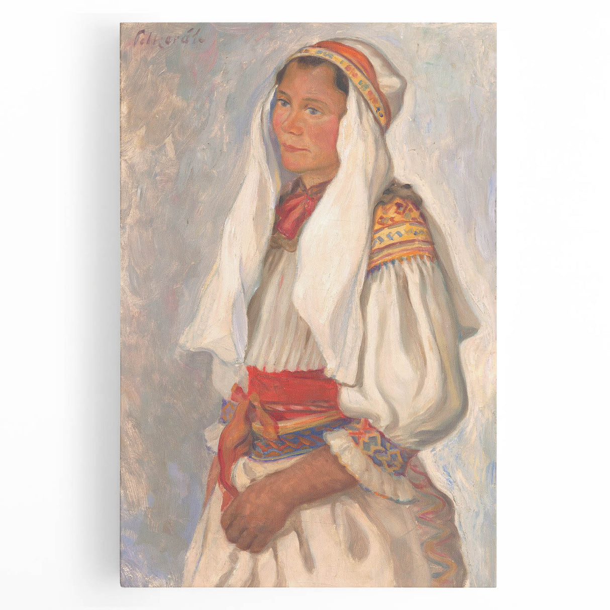 Modern Wall Art - Vibrant Portrait of Elegance in Minimalist Style