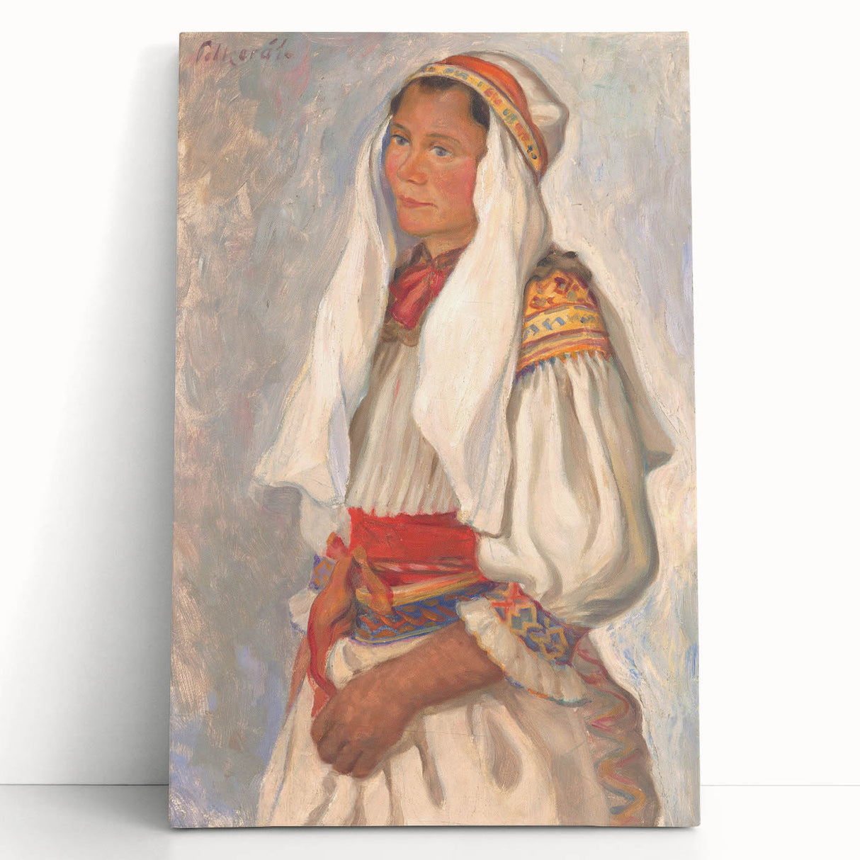 Modern Wall Art - Vibrant Portrait of Elegance in Minimalist Style
