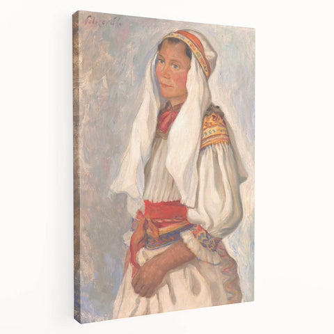 Modern Wall Art - Vibrant Portrait of Elegance in Minimalist Style