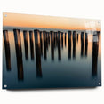 Silent Pier Remnants – Dynamic Coastal Abstract Motion Wall Art