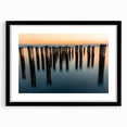 Silent Pier Remnants – Dynamic Coastal Abstract Motion Wall Art