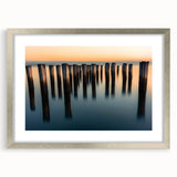 Silent Pier Remnants – Dynamic Coastal Abstract Motion Wall Art