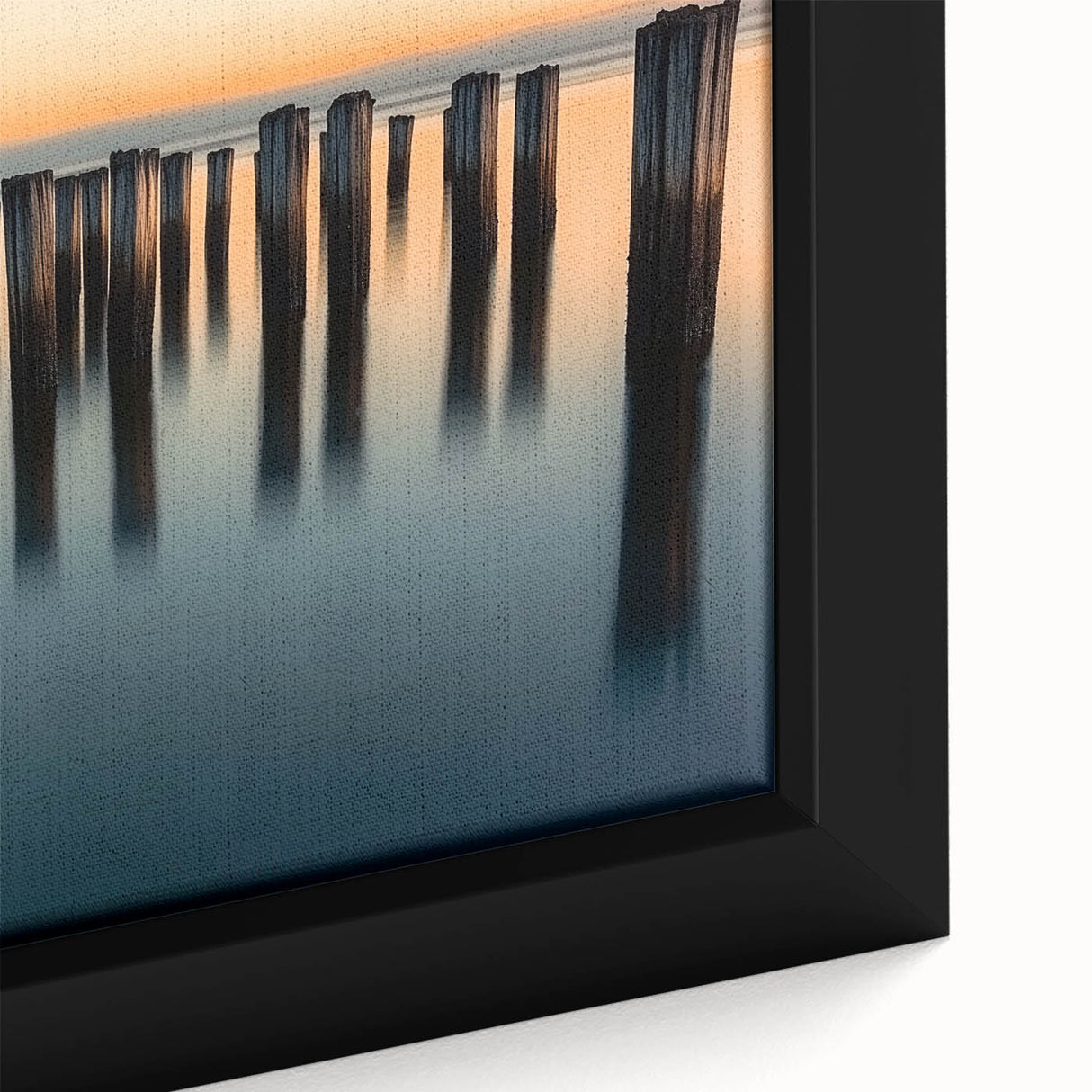 Silent Pier Remnants – Dynamic Coastal Abstract Motion Wall Art