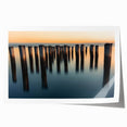 Silent Pier Remnants – Dynamic Coastal Abstract Motion Wall Art