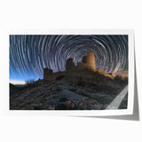 Rolled print showcasing a detailed landscape of a majestic castle surrounded by vibrant greenery, perfect for home decor and art enthusiasts. This high-quality artwork is ideal for enhancing any living space with a touch of elegance and charm.