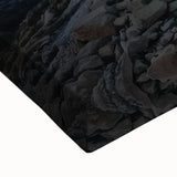 Close-up of a vibrant stretched canvas depicting a picturesque landscape with a majestic castle set against a serene sky, showcasing rich colors and intricate details.