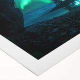 Rolled canvas showcasing a vibrant landscape design with intricate cave formations, ideal for home decor. Packaged securely in a durable cardboard tube for safe delivery.