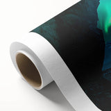 Rolled canvas artwork showcasing a stunning landscape of vibrant caves, featuring rich colors and intricate details, ideal for home decor or art enthusiasts.