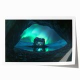 Stunning rolled print showcasing an intricate cave landscape design with vibrant colors and detailed textures, perfect for home decor or art enthusiasts.