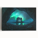Stretched canvas artwork showcasing a vibrant landscape of caves, featuring rich earthy tones and intricate textures, perfect for home or office decor.