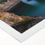 Stunning rolled canvas artwork depicting dramatic cliffs and vibrant landscapes, showcasing rich colors and textures, ideal for enhancing any living space.