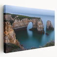 Stretched canvas artwork depicting dramatic cliffs and expansive landscapes, showcasing vibrant colors and intricate details, perfect for modern home decor.