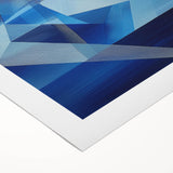 Geometric Blue Bedroom Wall Art – Modern Canvas Print