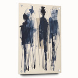 Acrylic Dining Room Artwork - Abstract Navy Blue Expression