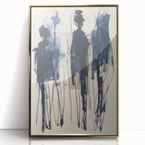 Acrylic Dining Room Artwork - Abstract Navy Blue Expression