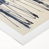 Acrylic Dining Room Artwork - Abstract Navy Blue Expression