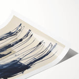 Acrylic Dining Room Artwork - Abstract Navy Blue Expression