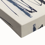 Acrylic Dining Room Artwork - Abstract Navy Blue Expression