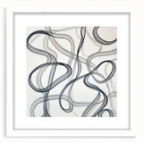 Minimalist Black & Gray Abstract Line Art – Modern Wall Art