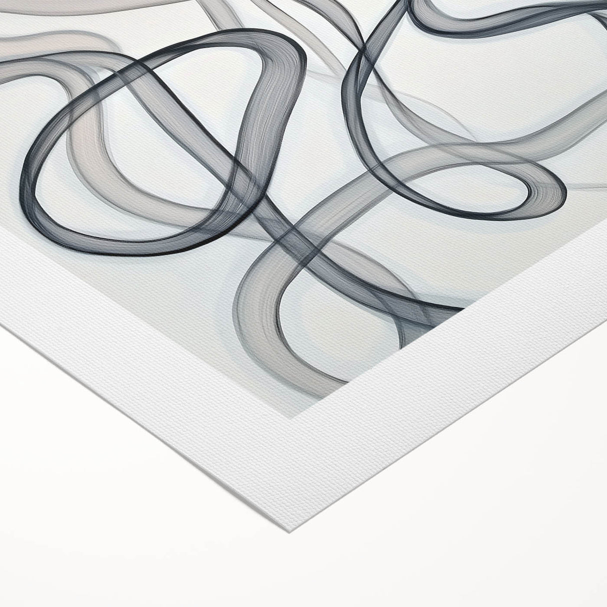 Minimalist Black & Gray Abstract Line Art – Modern Wall Art