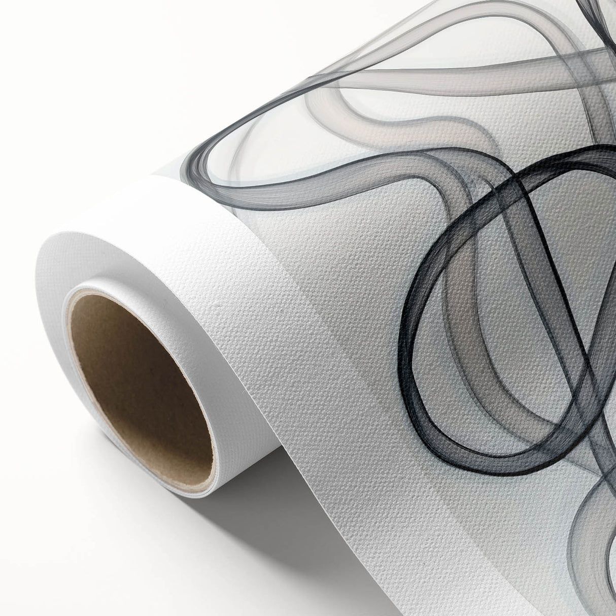 Minimalist Black & Gray Abstract Line Art – Modern Wall Art