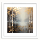 Golden Birch Forest Office Wall Art – Modern Corporate Decor