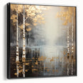 Golden Birch Forest Office Wall Art – Modern Corporate Decor