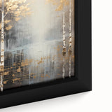 Golden Birch Forest Office Wall Art – Modern Corporate Decor