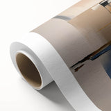 Abstract geometric rolled canvas art showcasing vibrant colors in a modern design, ideal for contemporary decor, delivered in a protective cardboard tube.