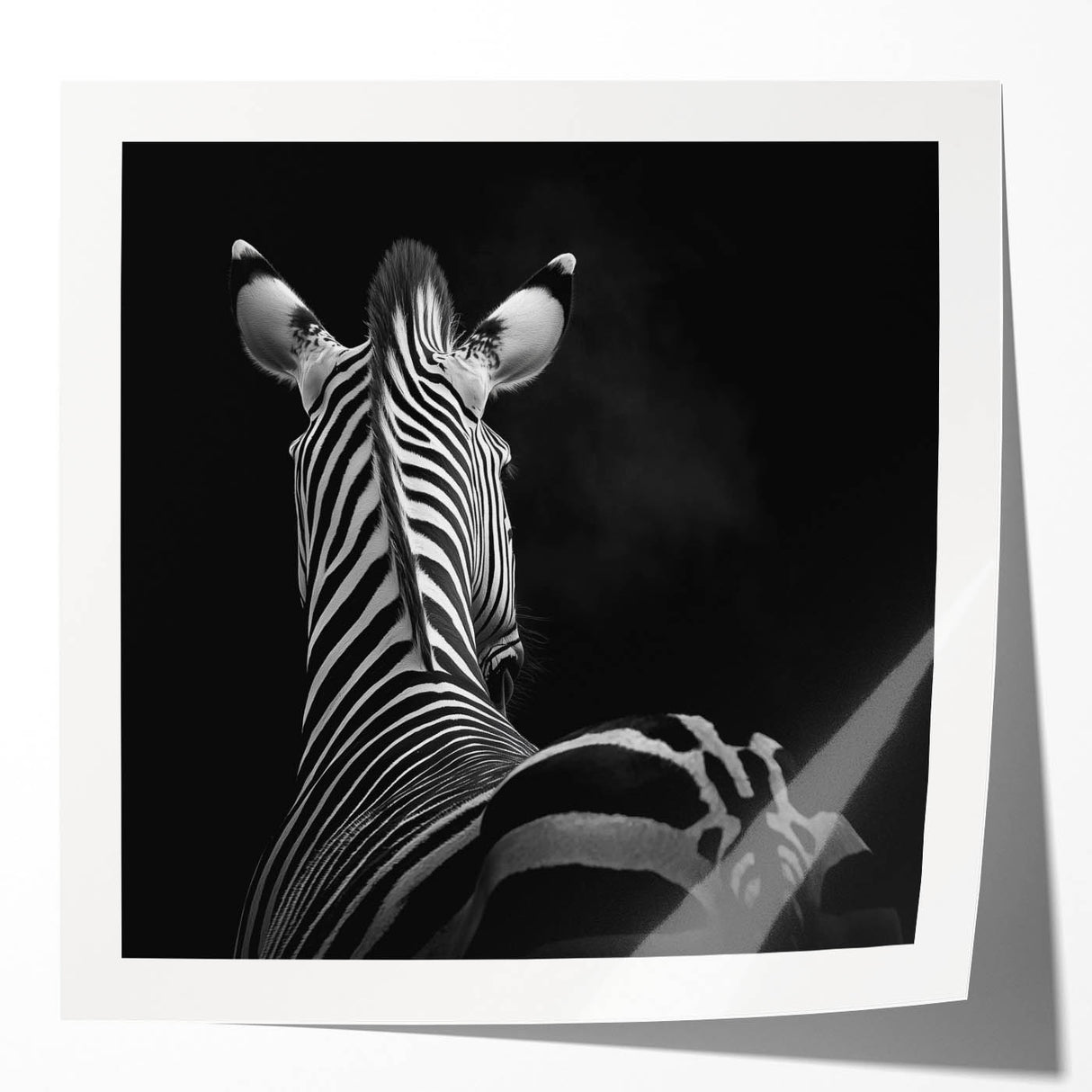 Glossy photo print mockup set showcasing various animal designs, featuring vibrant colors and intricate details, perfect for home decor or artwork display.