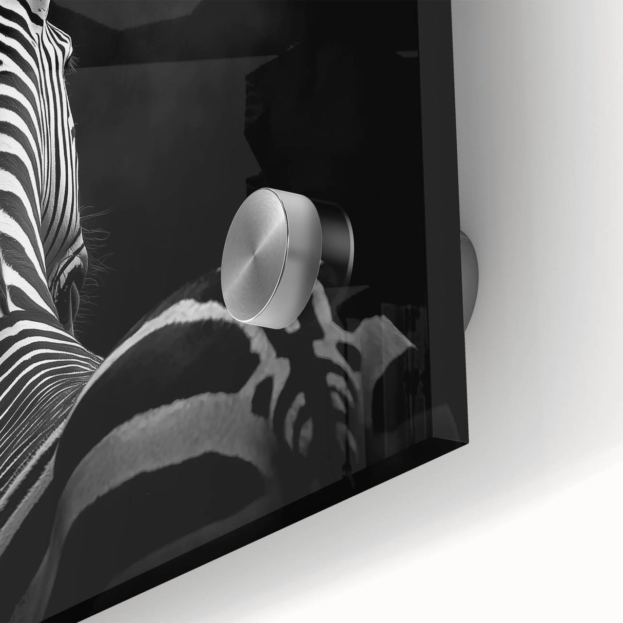 Close-up of a vibrant acrylic glass artwork featuring a detailed depiction of various animals, showcasing lifelike colors and intricate textures, perfect for animal lovers and home decor enthusiasts.