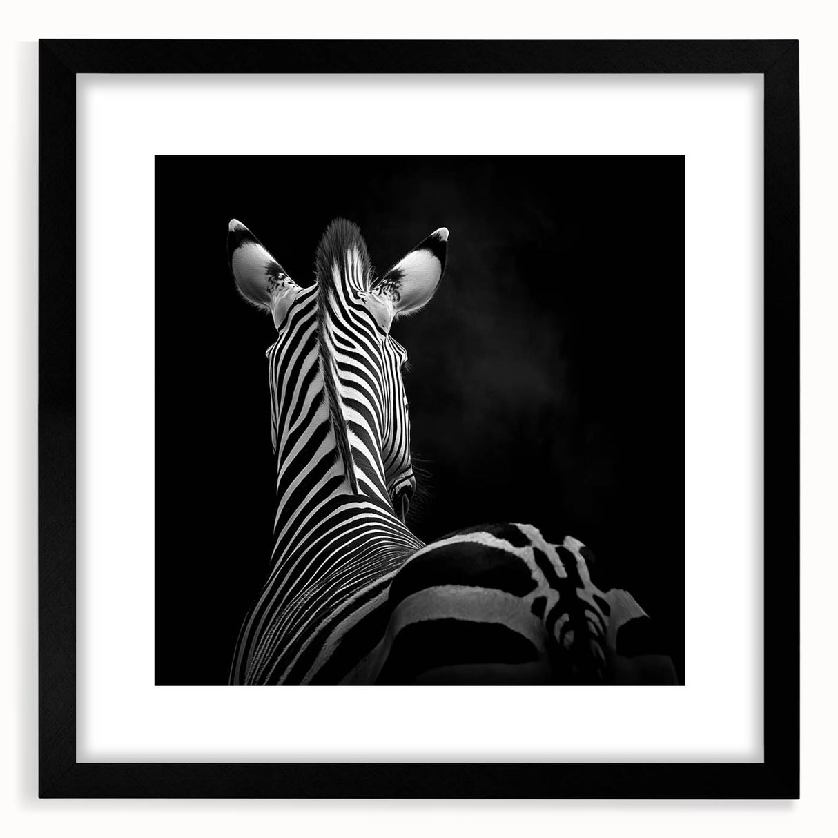 Framed black animal-themed wall art featuring a variety of wildlife silhouettes against a neutral mat, perfect for enhancing home décor with a modern touch.