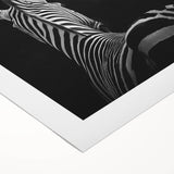 Rolled canvas showcasing vibrant animal illustrations with intricate details, designed for home decor, packaged securely in a protective cardboard tube.