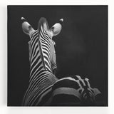 Stretched canvas artwork showcasing a vibrant design of various animals against a colorful background, ideal for home decor or wildlife enthusiasts, enhancing any living space.