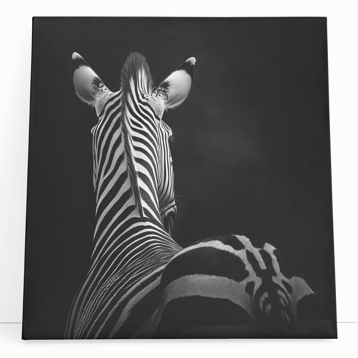Stretched canvas artwork depicting a vibrant animal design, featuring colorful illustrations of various wildlife, perfect for enhancing home decor and adding a lively touch to any room.