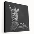 Stretched canvas art piece showcasing a vibrant animal design, featuring a colorful palette with intricate details, ideal for enhancing home decor.