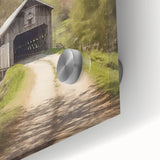 Mid-century modernist large abstract wall art on acrylic glass, featuring geometric shapes in muted tones.