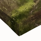 Black and white landscape painting of a covered bridge on stretched canvas, suitable for bedroom wall art.