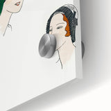 Elegant Art Deco Wall Art - Fashionable Women in Stylish Hats Print