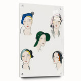 Elegant Art Deco Wall Art - Fashionable Women in Stylish Hats Print