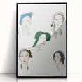 Elegant Art Deco Wall Art - Fashionable Women in Stylish Hats Print