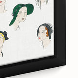 Elegant Art Deco Wall Art - Fashionable Women in Stylish Hats Print