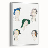 Elegant Art Deco Wall Art - Fashionable Women in Stylish Hats Print