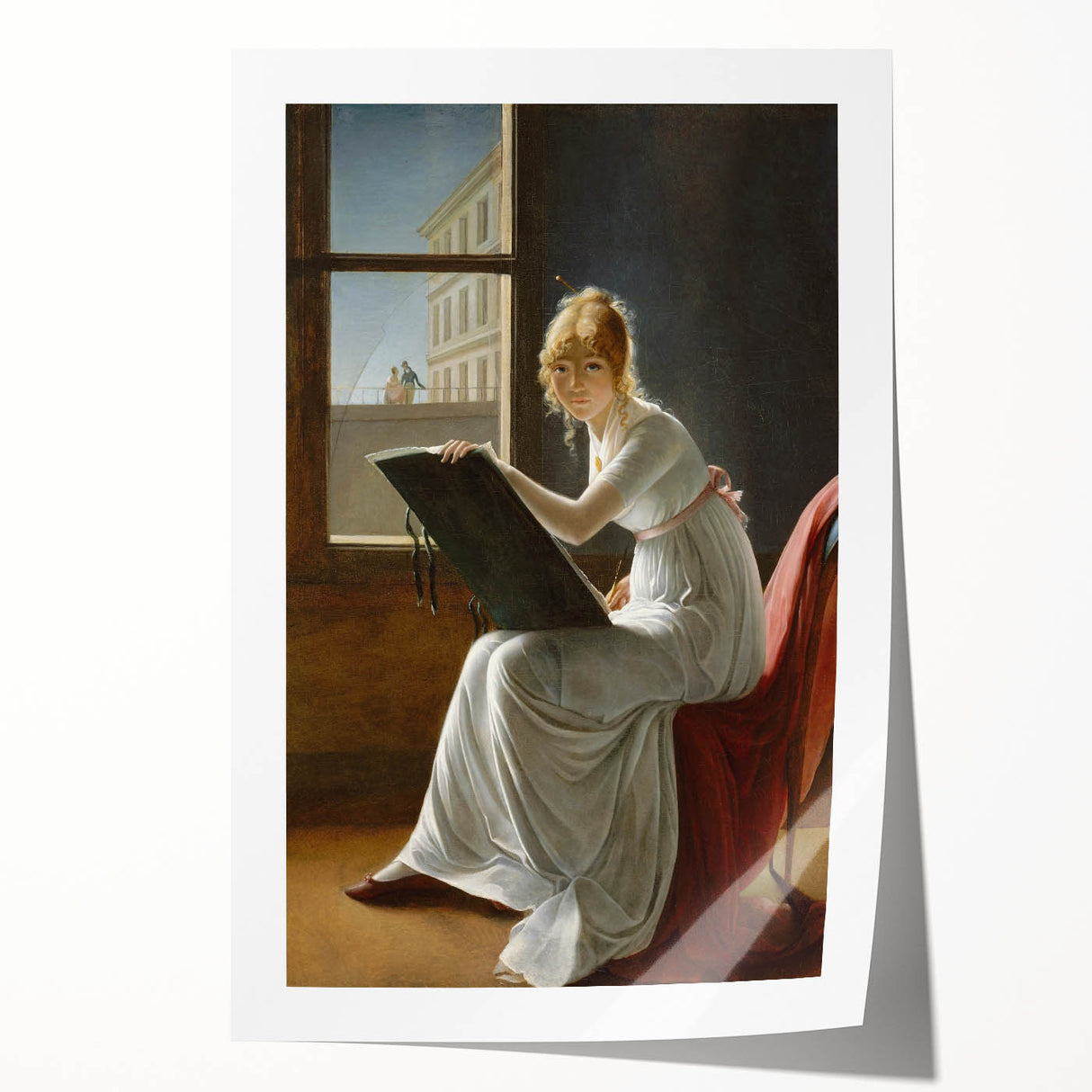 Neoclassical Art Print: Marie-Joséphine du Val d'Ognes - Elegant Poise