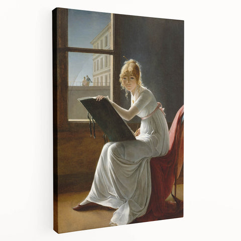 Neoclassical Art Print: Marie-Joséphine du Val d'Ognes - Elegant Poise