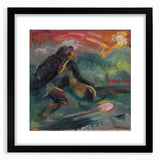 Powerful Expressionist Landscape - Dawn Canvas Print in Bold Colors